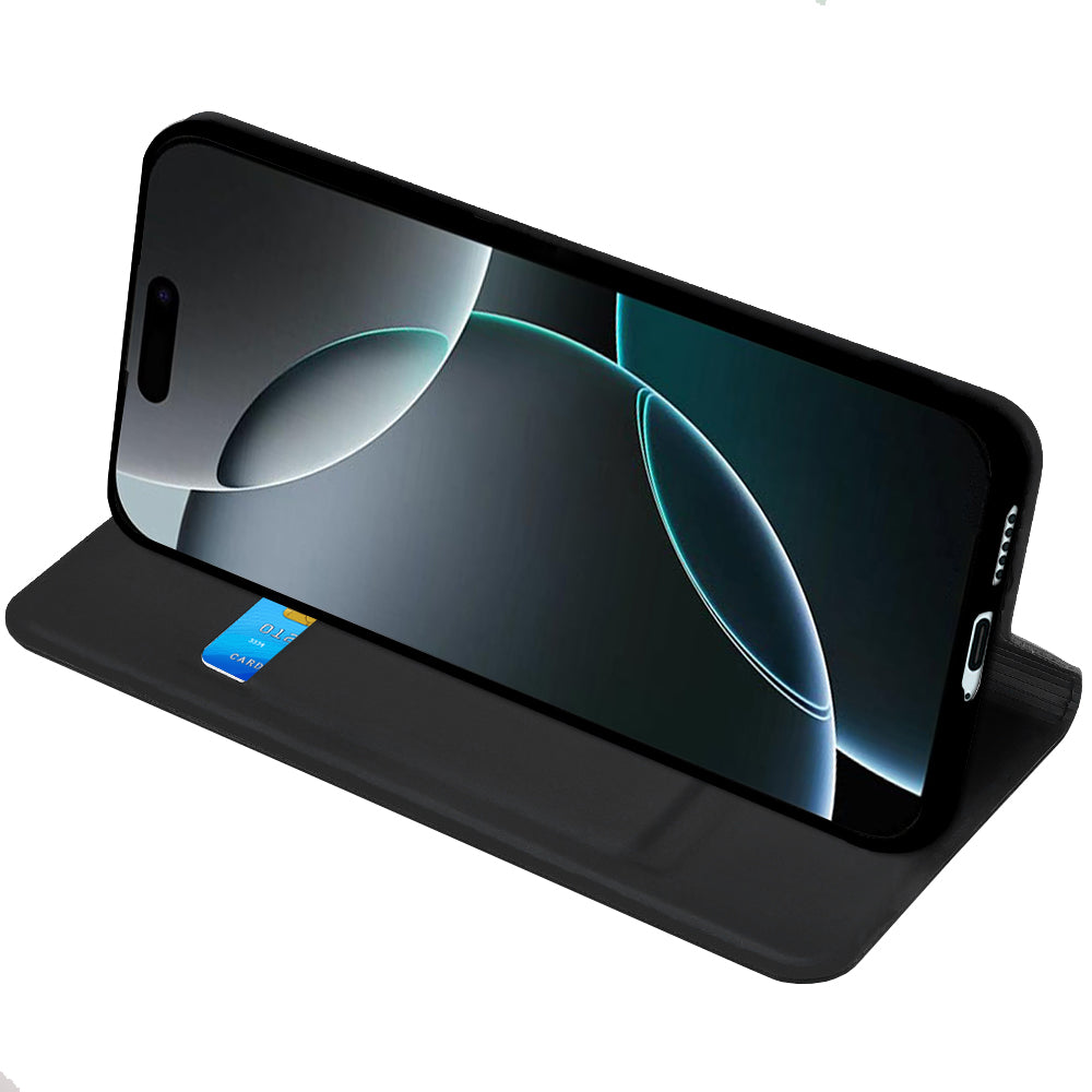 Husa pentru Apple iPhone 17, Techsuit, Magskin Book, Neagra