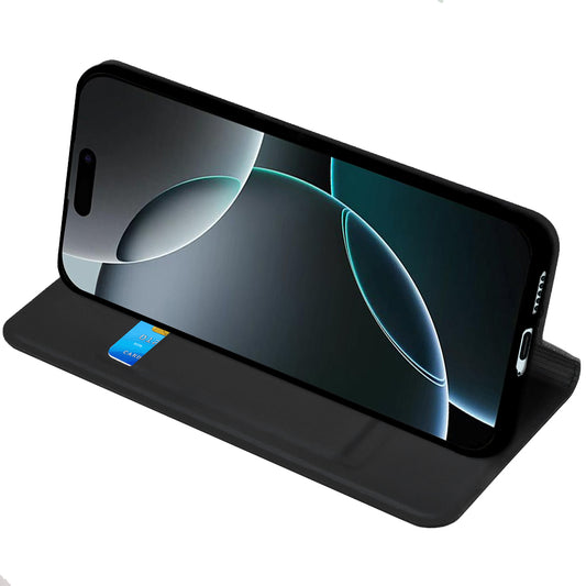 Husa pentru Apple iPhone 17, Techsuit, Magskin Book, Neagra