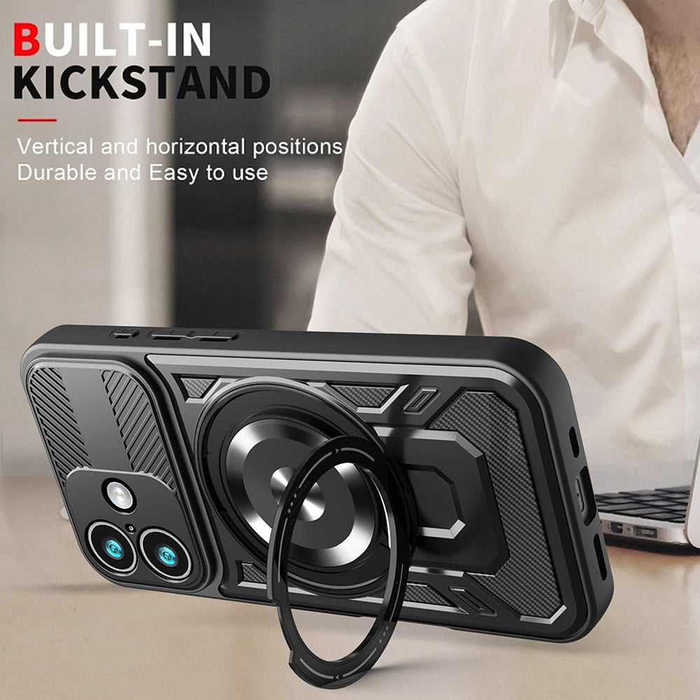 Husa pentru Apple iPhone 17, Techsuit, RuggedCam, Neagra