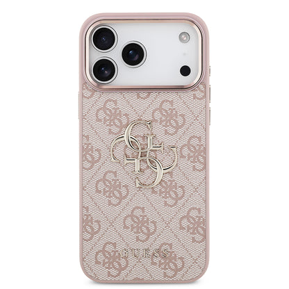 Husa pentru Apple iPhone 18 Pro / 17 Pro, Guess, 4G Big Classic Logo, Roz
