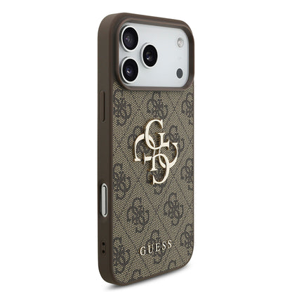 Husa pentru Apple iPhone 18 Pro / 17 Pro, Guess, 4G Big Logo, Maro
