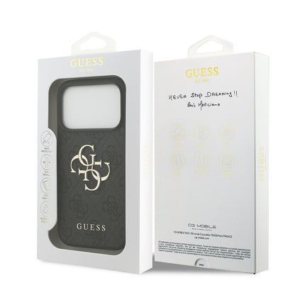 Husa pentru Apple iPhone 18 Pro / 17 Pro, Guess, 4G Big Logo, Neagra