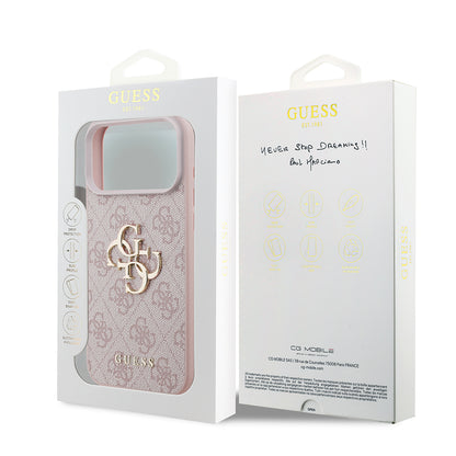 Husa pentru Apple iPhone 18 Pro / 17 Pro, Guess, 4G Big Logo, Roz