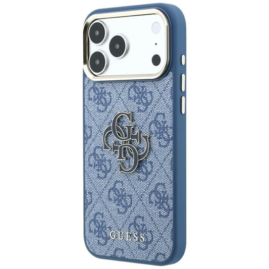 Husa pentru Apple iPhone 18 Pro / 17 Pro, Guess, 4G Big Resin Logo, Albastra