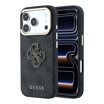 Husa pentru Apple iPhone 18 Pro / 17 Pro, Guess, 4G Big Resin Logo, Neagra