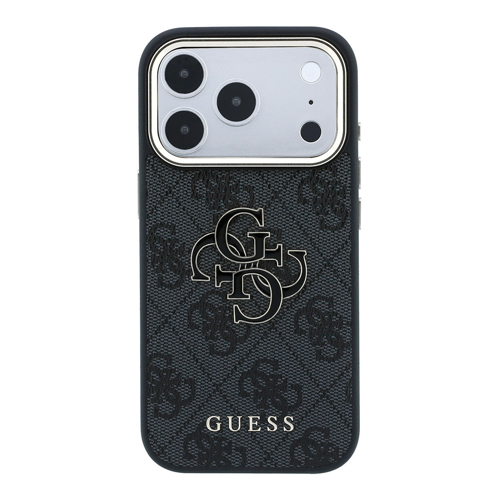 Husa pentru Apple iPhone 18 Pro / 17 Pro, Guess, 4G Big Resin Logo, Neagra