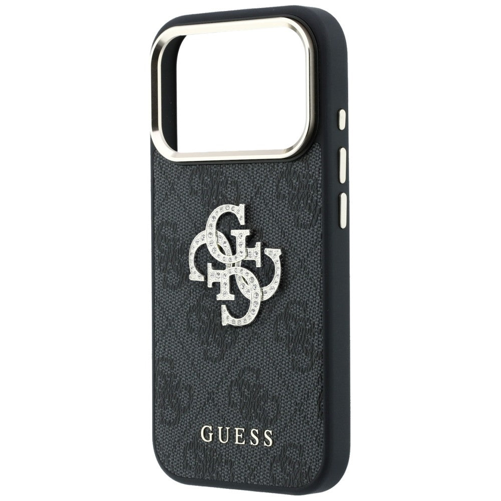 Husa pentru Apple iPhone 18 Pro / 17 Pro, Guess, 4G Big Strass Logo, Neagra