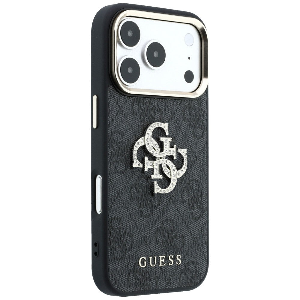 Husa pentru Apple iPhone 18 Pro / 17 Pro, Guess, 4G Big Strass Logo, Neagra