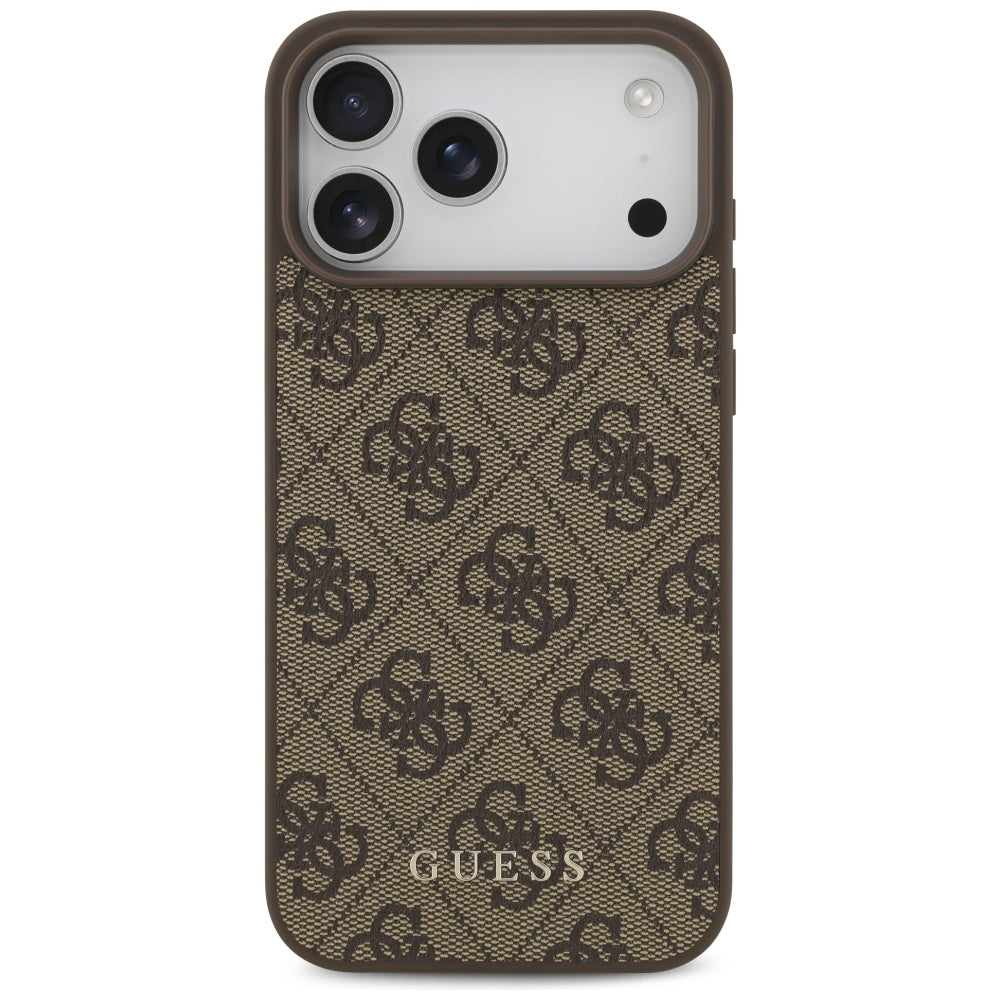 Husa pentru Apple iPhone 18 Pro / 17 Pro, Guess, 4G Classic Logo, Maro