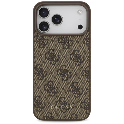Husa pentru Apple iPhone 18 Pro / 17 Pro, Guess, 4G Classic Logo, Maro