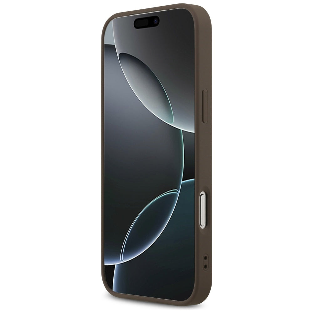Husa pentru Apple iPhone 18 Pro / 17 Pro, Guess, 4G Classic Logo, Maro