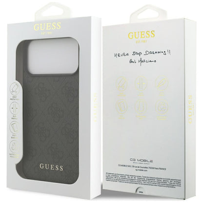 Husa pentru Apple iPhone 18 Pro / 17 Pro, Guess, 4G Classic Logo, Neagra