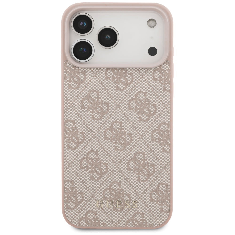 Husa pentru Apple iPhone 18 Pro / 17 Pro, Guess, 4G Classic Logo, Roz