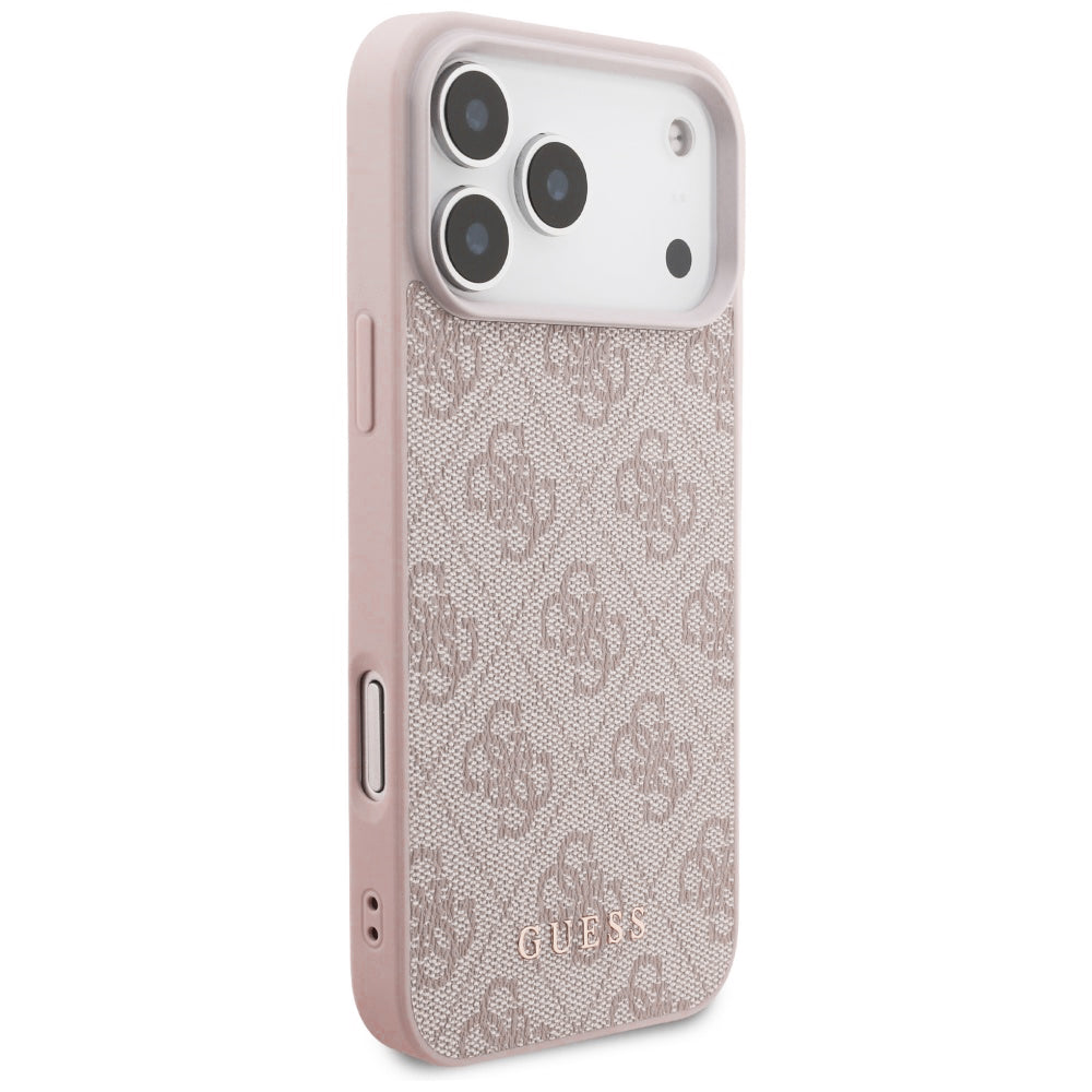 Husa pentru Apple iPhone 18 Pro / 17 Pro, Guess, 4G Classic Logo, Roz