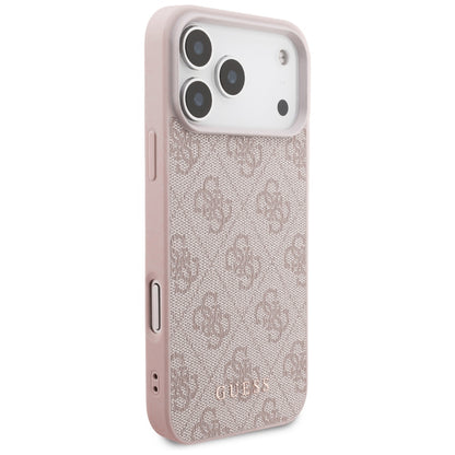 Husa pentru Apple iPhone 18 Pro / 17 Pro, Guess, 4G Classic Logo, Roz