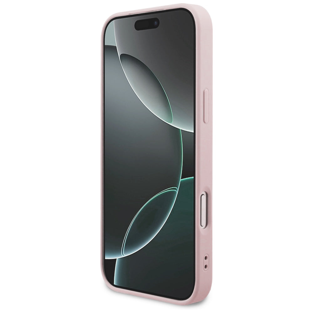 Husa pentru Apple iPhone 18 Pro / 17 Pro, Guess, 4G Classic Logo, Roz