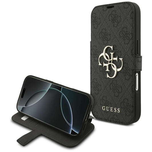 Husa pentru Apple iPhone 18 Pro / 17 Pro, Guess, 4G Metal Logo, Neagra