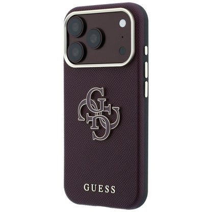 Husa pentru Apple iPhone 18 Pro / 17 Pro, Guess, Grained Big Resin Logo, Visinie