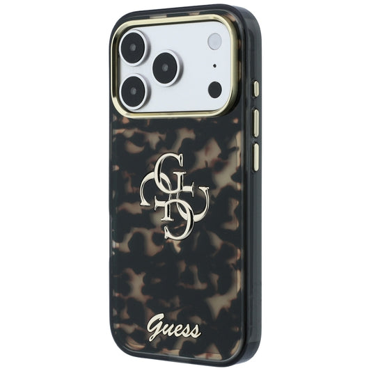 Husa pentru Apple iPhone 18 Pro / 17 Pro, Guess, IML 4G Metal Script, Maro
