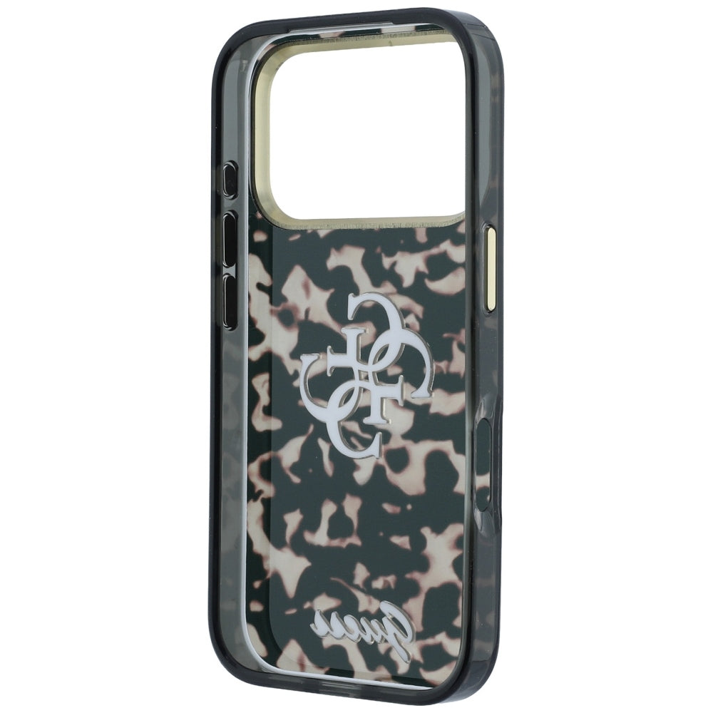 Husa pentru Apple iPhone 18 Pro / 17 Pro, Guess, IML 4G Metal Script, Maro