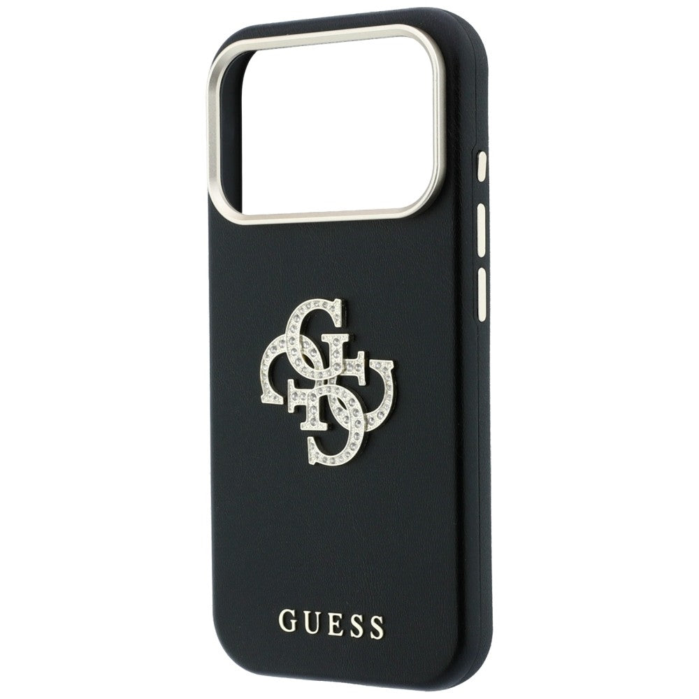 Husa pentru Apple iPhone 18 Pro / 17 Pro, Guess, Smooth Big Strass Logo, Neagra