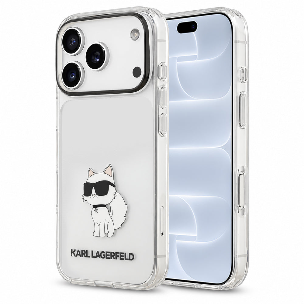 Husa pentru Apple iPhone 18 Pro / 17 Pro, Karl Lagerfeld, IML Choupette NFT, Transparenta