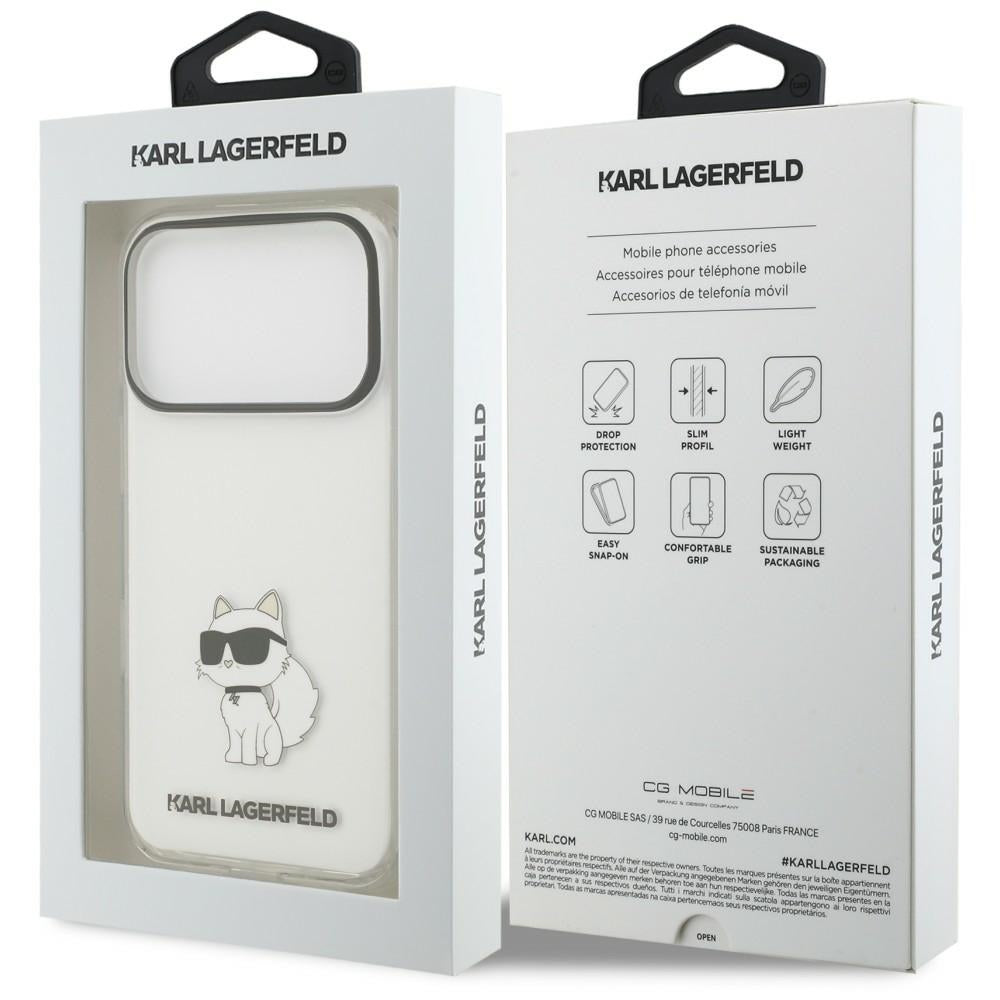 Husa pentru Apple iPhone 18 Pro / 17 Pro, Karl Lagerfeld, IML Choupette NFT, Transparenta