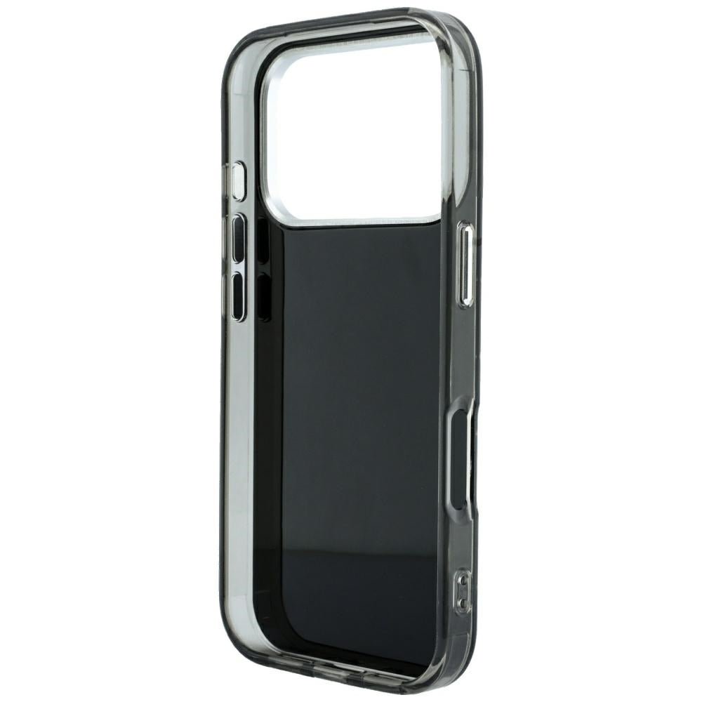 Husa pentru Apple iPhone 18 Pro / 17 Pro, Karl Lagerfeld, IML Rhinestones and Electroplated Logo, Neagra