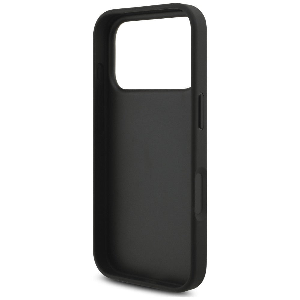 Husa pentru Apple iPhone 18 Pro / 17 Pro, Karl Lagerfeld, Saffiano Mono Patch Choupette, Neagra