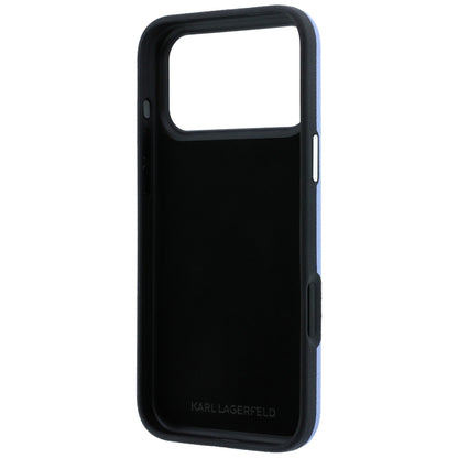 Husa pentru Apple iPhone 18 Pro / 17 Pro, Karl Lagerfeld, Smooth Big Resin Signature Logo, Bleu