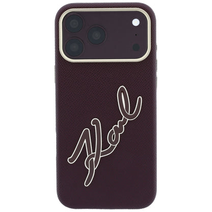 Husa pentru Apple iPhone 18 Pro / 17 Pro, Karl Lagerfeld, Smooth Big Resin Signature Logo, Visinie