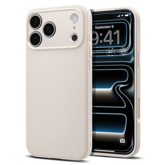 Husa pentru Apple iPhone 18 Pro / 17 Pro, Spigen, Liquid Air, Bej ACS12152