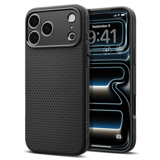 Husa pentru Apple iPhone 18 Pro / 17 Pro, Spigen, Liquid Air, Neagra Mata ACS12149