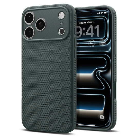 Husa pentru Apple iPhone 18 Pro / 17 Pro, Spigen, Liquid Air, Verde ACS12151