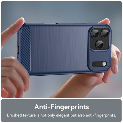 Husa pentru Apple iPhone 18 Pro / 17 Pro, Techsuit, Carbon, Albastra