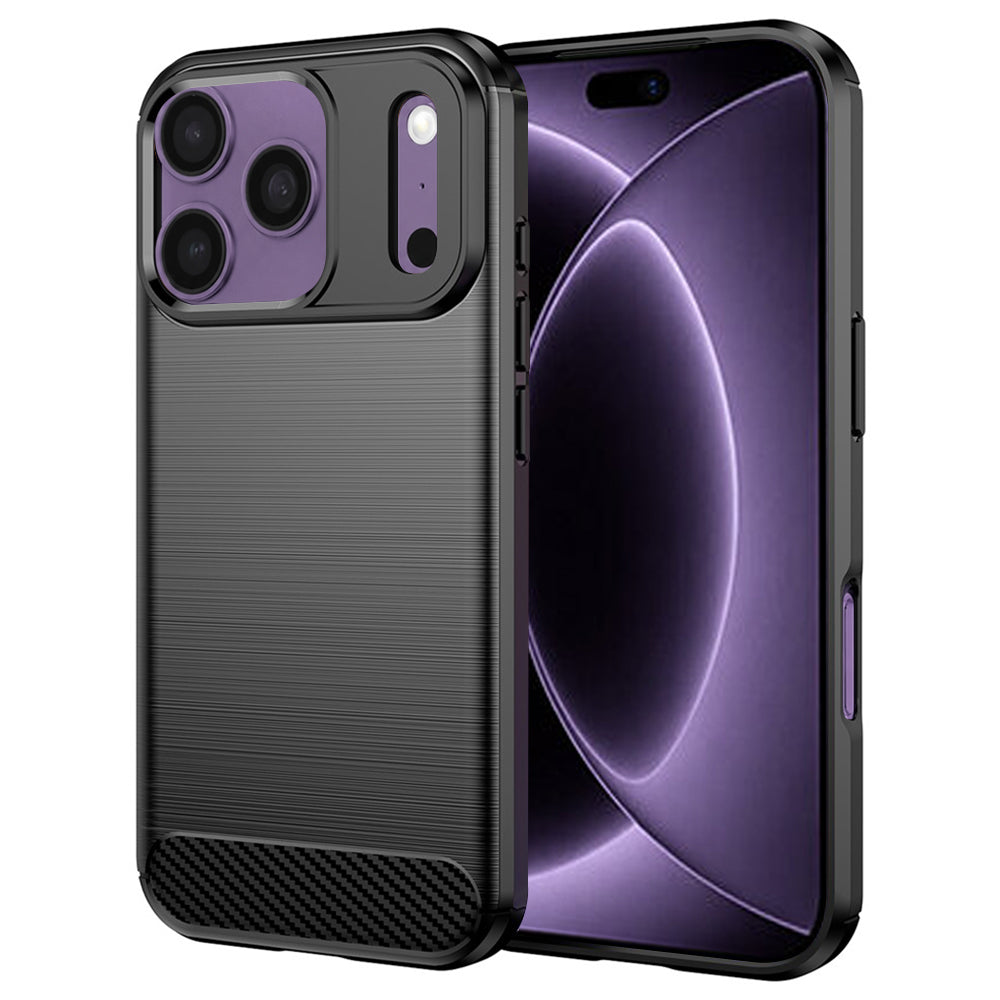 Husa pentru Apple iPhone 18 Pro / 17 Pro, Techsuit, Carbon, Neagra