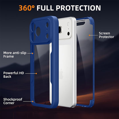 Husa pentru Apple iPhone 18 Pro / 17 Pro, Techsuit, ColorVerse 360, Albastra