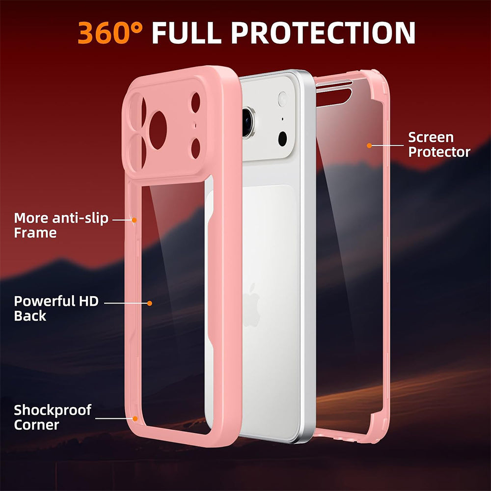 Husa pentru Apple iPhone 18 Pro / 17 Pro, Techsuit, ColorVerse 360, Roz