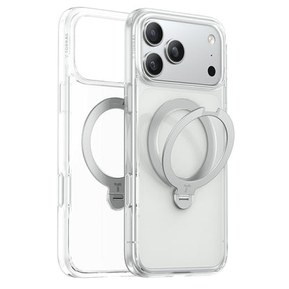 Husa MagSafe pentru Apple iPhone 18 Pro / 17 Pro, Torras, Ostand Spin, Transparenta