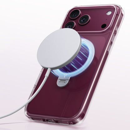 Husa MagSafe pentru Apple iPhone 18 Pro / 17 Pro, Torras, Ostand Spin, Transparenta