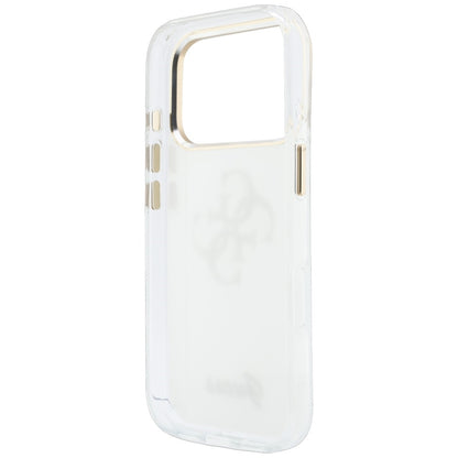 Husa pentru Apple iPhone 18 Pro, Guess, IML 4G Metal Script, Alba