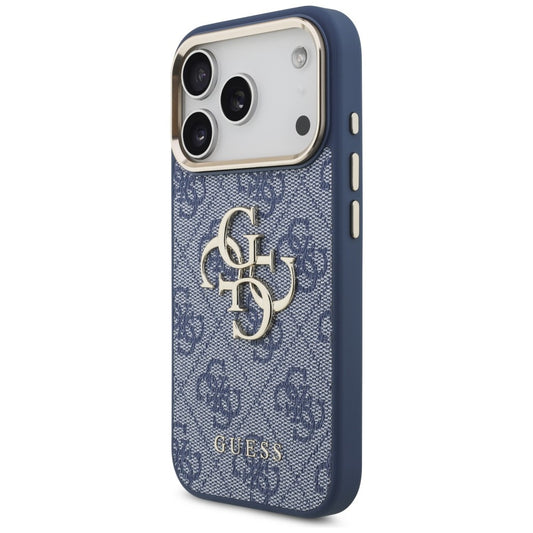 Husa pentru Apple iPhone 18 Pro Max / 17 Pro Max, Guess, 4G Big Classic Logo, Albastra