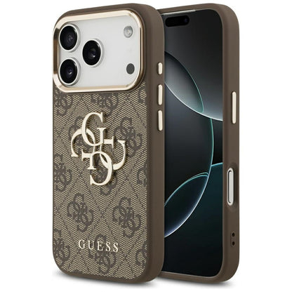Husa pentru Apple iPhone 18 Pro Max / 17 Pro Max, Guess, 4G Big Classic Logo, Maro