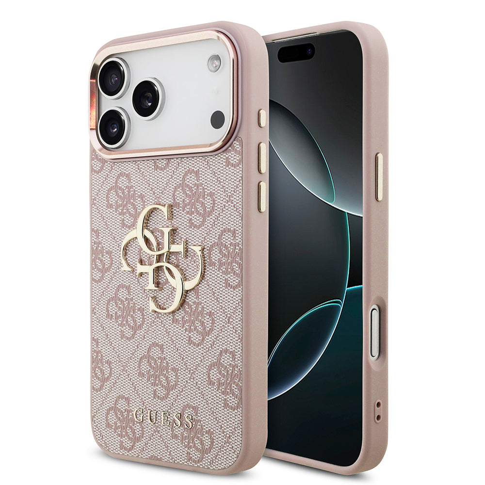 Husa pentru Apple iPhone 18 Pro Max / 17 Pro Max, Guess, 4G Big Classic Logo, Roz