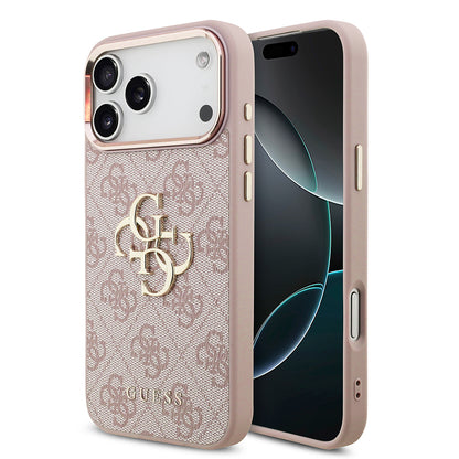 Husa pentru Apple iPhone 18 Pro Max / 17 Pro Max, Guess, 4G Big Classic Logo, Roz