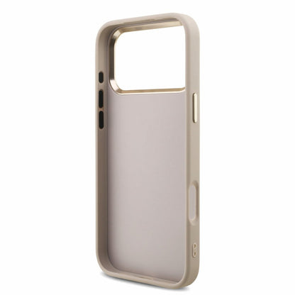 Husa pentru Apple iPhone 18 Pro Max / 17 Pro Max, Guess, 4G Classic Logo with Strap, Roz Aurie