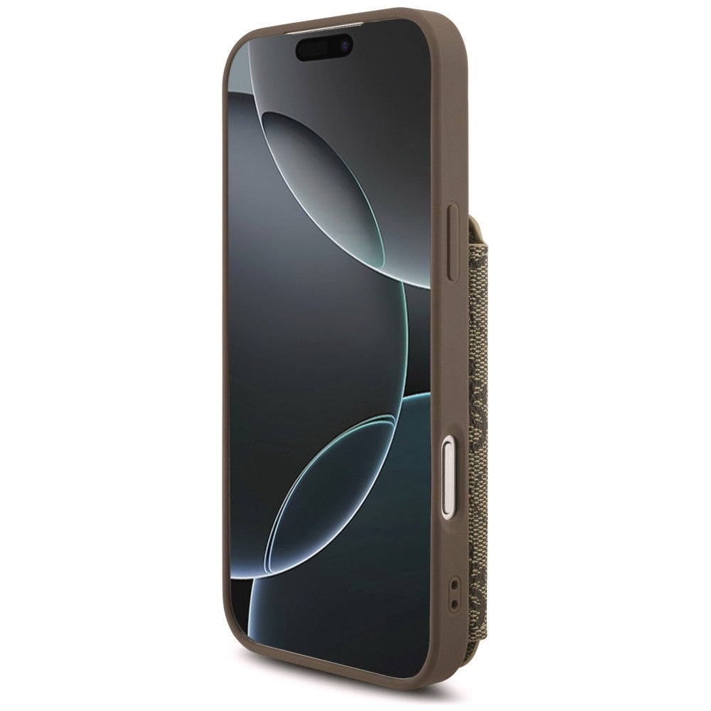 Husa pentru Apple iPhone 18 Pro Max / 17 Pro Max, Guess, 4G Crossbody Cardslot, Maro