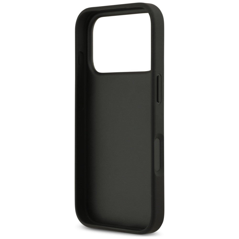 Husa pentru Apple iPhone 18 Pro Max / 17 Pro Max, Guess, 4G Double Card Triangle, Neagra