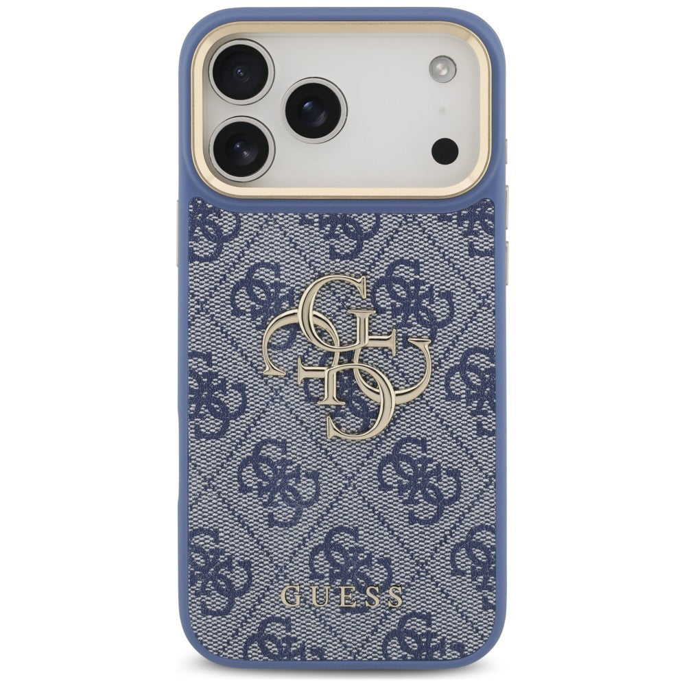 Husa pentru Apple iPhone 18 Pro Max / 17 Pro Max, Guess, Big 4G Classic Logo & Big Strap Metal Buttons, Albastra