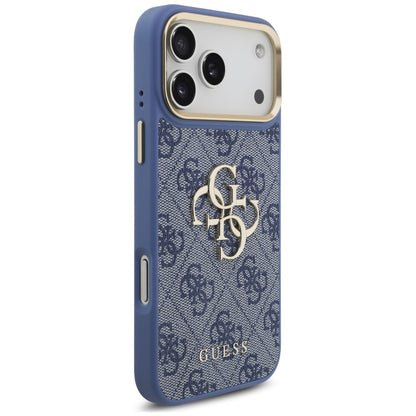 Husa pentru Apple iPhone 18 Pro Max / 17 Pro Max, Guess, Big 4G Classic Logo & Big Strap Metal Buttons, Albastra